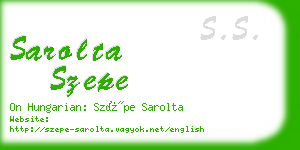 sarolta szepe business card